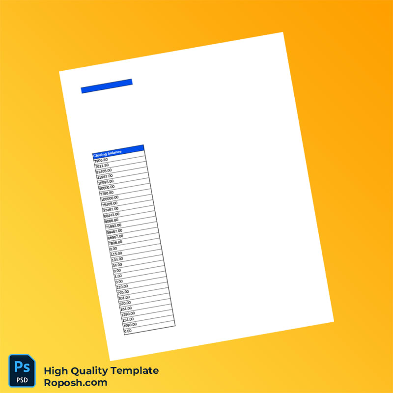 Empty Consolidated Bank Statement Template in Word and PDF formats 6 page Empty Consolidated Bank Statement Template in Word and PDF formats 6 page