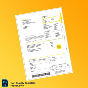 Finland Helen Ltd Editable Electricity Bill Template in Word and PDF formats