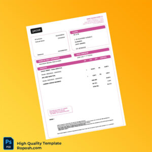 France Yacom Telecom Editable Internet Bill Template in Word and PDF formats