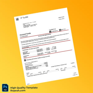 Germany BBT Bank Statement Template in Word and PDF formats 4 page