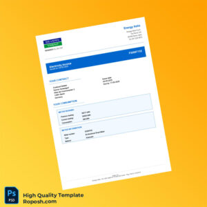Germany Energy Italia Editable Electricity Bill Template in Word and PDF formats 3 page