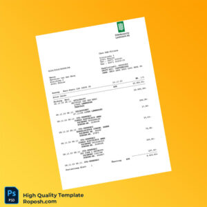 Germany Oldenburgische Landesbank Kontoauszug Template in Word and PDF formats 3 page