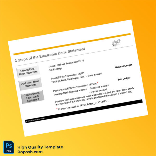 Germany SAP Electronic Bank Statement Template in Word and PDF formats 6 page