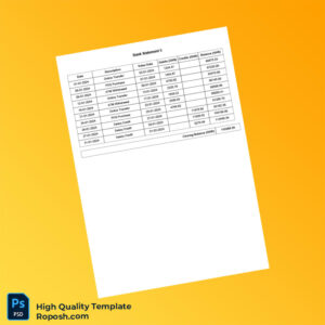 Ghana Bank Statement Template in Word and PDF formats Ghana Bank Statement Template in Word and PDF formats