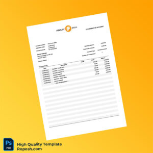 Ghana Current Account Statement Template in Word and PDF formats