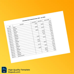 Ghana Simulated Bank Statement Template in Word and PDF formats 7 page