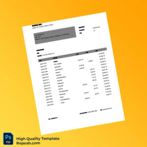 Hong Kong Bank of China Hong Kong Editable Document Template in Word and PDF formats