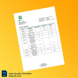 Hungary OTP Bank Statement Template in Word and PDF formats