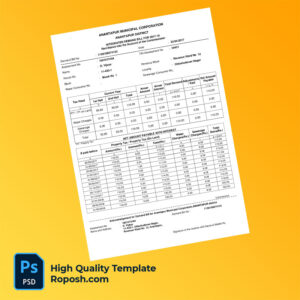 India Anantapur Municipal Corporation Editable Property Tax Bill Template in Word and PDF formats India Anantapur Municipal Corporation Editable Property Tax Bill Template in Word and PDF formats