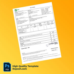 India Bluezoo Private Limited Editable Tax Invoice Template in Word and PDF formats