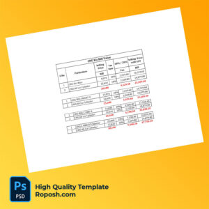 India CNG Kit Supplier Editable GST Tax Invoice Template in Word and PDF formats