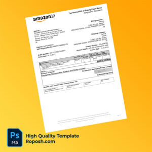 India Darshita Aashiyana Private Limited Editable Tax Invoice Template in Word and PDF formats