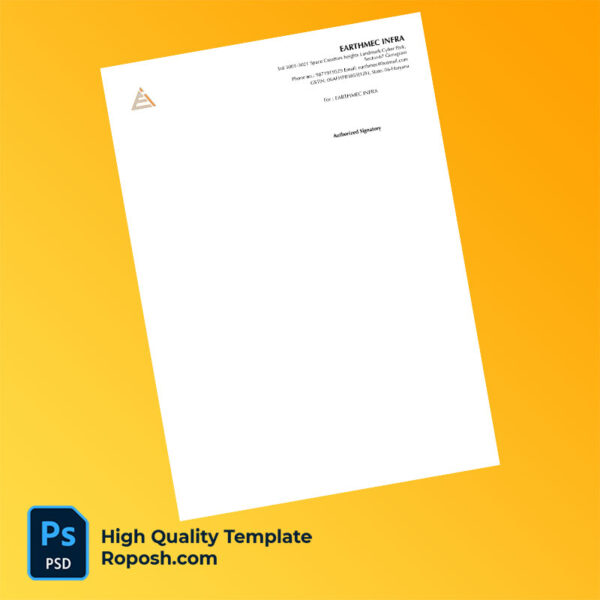 India Earthmec Infra Editable Tax Invoice Template in Word and PDF formats