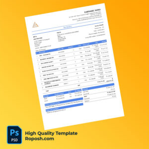 India Earthmec Infra Editable Tax Invoice Template in Word and PDF formats