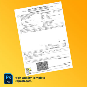 India Green Gold Global Resources Pvt Ltd Editable Tax Invoice Template in Word and PDF formats