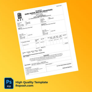 India Guru Nanak Bricks Industries Editable Tax Invoice Template in Word and PDF formats India Guru Nanak Bricks Industries Editable Tax Invoice Template in Word and PDF formats