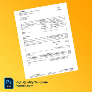India Hotel Parth Editable Hotel Bill Template in Word and PDF formats