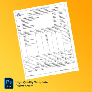 India Kinetic Shipping & Logistics Editable Tax Invoice Template in Word and PDF formats India Kinetic Shipping & Logistics Editable Tax Invoice Template in Word and PDF formats