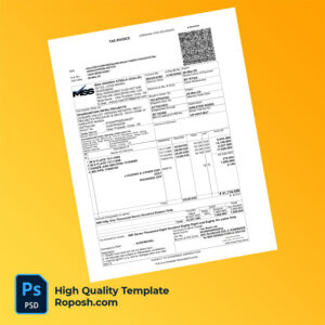 India MAA SHARDA STEELS Editable Tax Invoice Template in Word and PDF formats