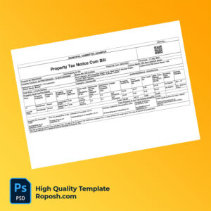 India Municipal Committee Adampur Editable Property Tax Bill Template in Word and PDF formats