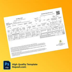 India Municipal Corporation of Karnal Editable Property Tax Assessment Notice Template in Word and PDF formats
