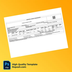India Municipal Council Bahadurgarh Editable Property Tax Notice Template in Word and PDF formats