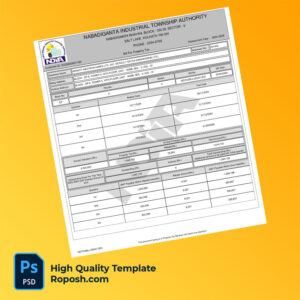 India Nabadiganta Industrial Township Authority Editable Property Tax Bill Template in Word and PDF formats
