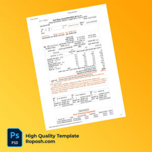 India Pimpri Chinchwad Municipal Corporation Editable Property Tax Bill Template in Word and PDF formats