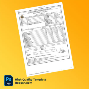 India Ulhasnagar Municipal Corporation Editable Property Tax Bill Template in Word and PDF formats