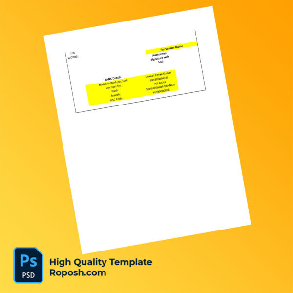 India Zepto Editable Tax Invoice Template in Word and PDF formats