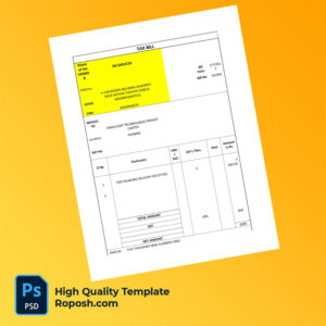 India Zepto Editable Tax Invoice Template in Word and PDF formats