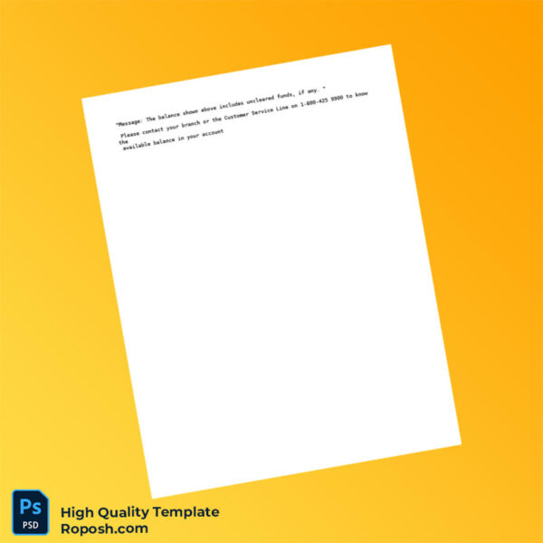 India Apex Industries Bank Statement Template in Word and PDF formats 3 page
