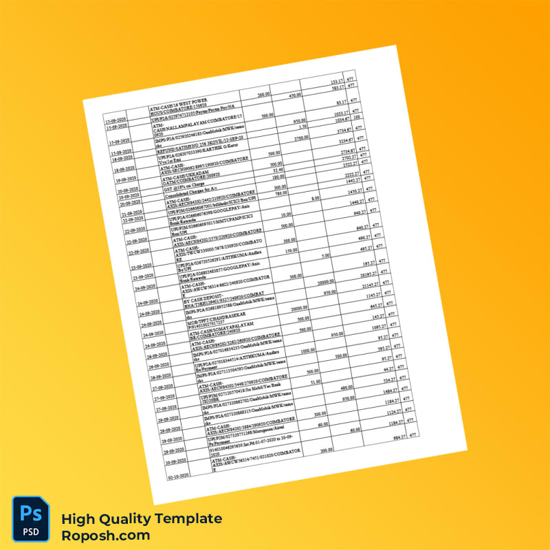 India Axis Bank Statement Template in Word and PDF formats 6 page India Axis Bank Statement Template in Word and PDF formats 6 page