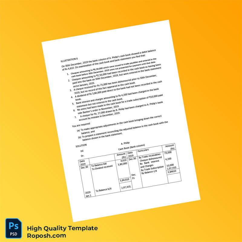 India Bank Reconciliation Statement Template in Word and PDF formats 6 page India Bank Reconciliation Statement Template in Word and PDF formats 6 page