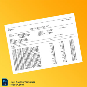 India CANARA BANK Loan Statement Template in Word and PDF formats 2 page