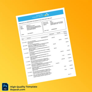 India Canara Bank Bank Statement Template in Word and PDF formats 6 page