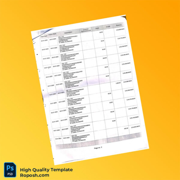 India Document Type Template in Word and PDF formats 5 page