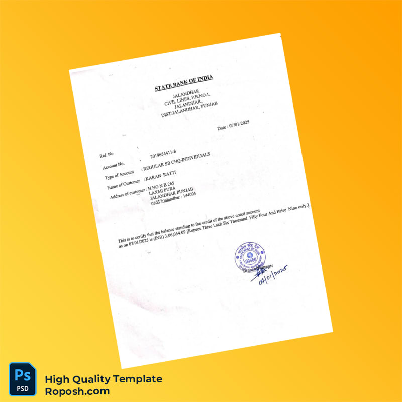 India Document Type Template in Word and PDF formats 5 page India Document Type Template in Word and PDF formats 5 page
