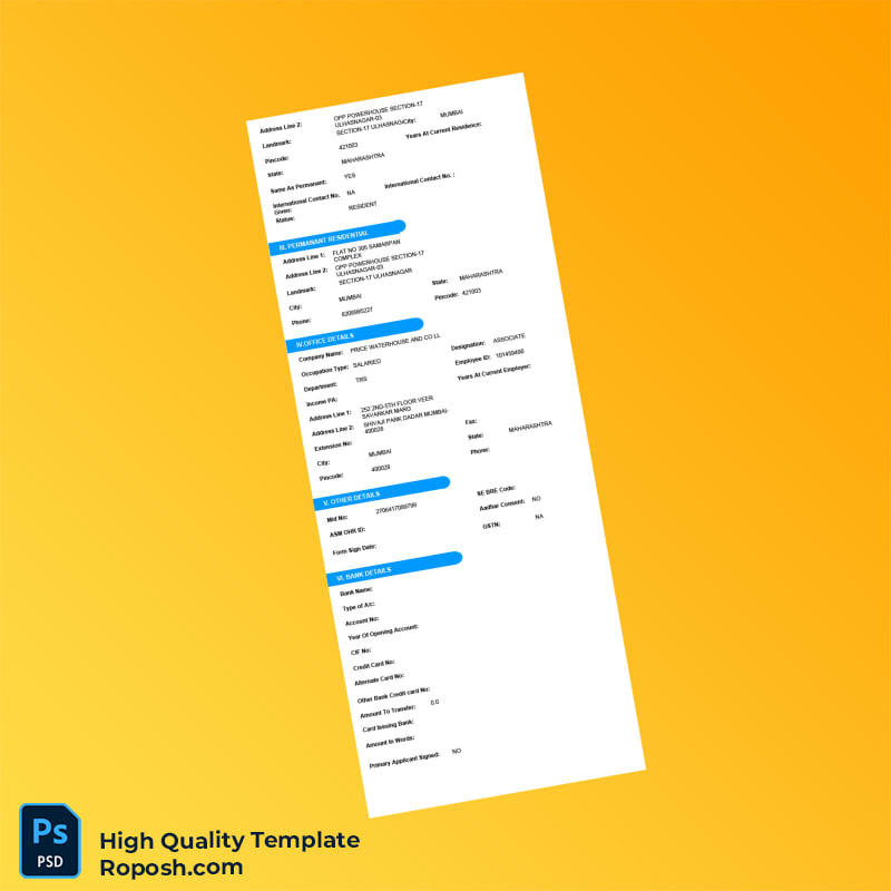 India Editable Application Form Template in Word and PDF formats 3 page India Editable Application Form Template in Word and PDF formats 3 page