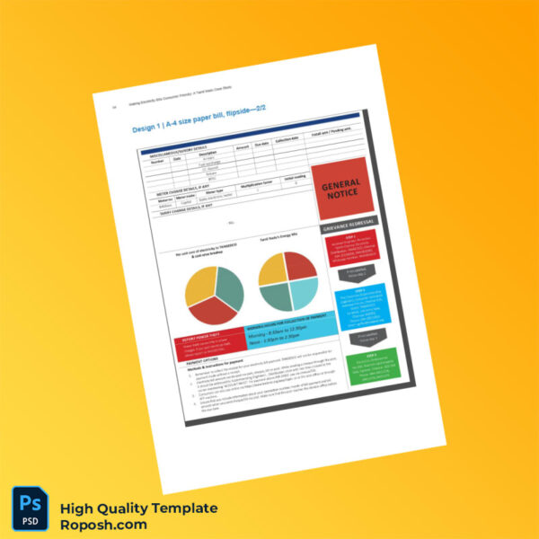 India Editable Electricity Bill Template in Word and PDF formats 6 page