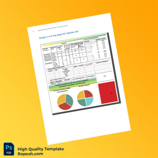 India Editable Electricity Bill Template in Word and PDF formats 6 page