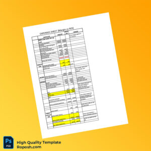 India Editable Expenses Sheet Template in Word and PDF formats 2 page