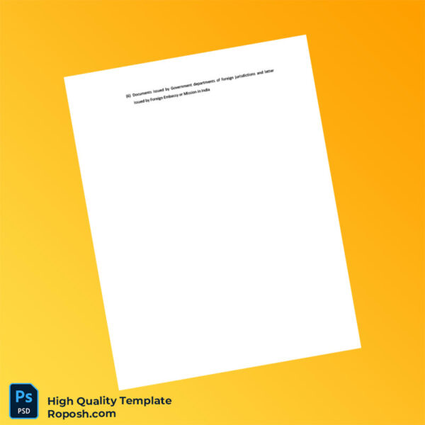 India Editable Identity and Address Proof Document Template in Word and PDF formats 2 page