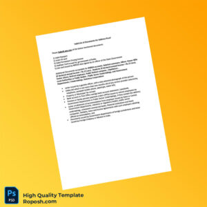 India Editable Proof Of Identity Address Template in Word and PDF formats