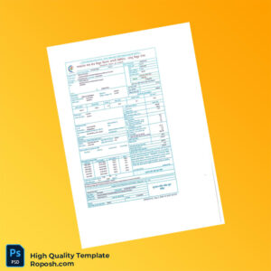 India Editable Utility Bill Template in Word and PDF formats
