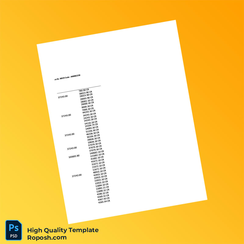 India GPUR MAHANAGARPALIKA KARMACHARI BAH BANK LTD Salary Bank Statement Template in Word and PDF formats 4 page India GPUR MAHANAGARPALIKA KARMACHARI BAH BANK LTD Salary Bank Statement Template in Word and PDF formats 4 page