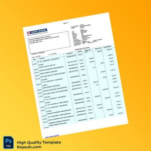 India HDFC Bank Statement Template in Word and PDF formats India HDFC Bank Statement Template in Word and PDF formats