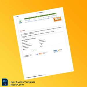 India JUSCO Editable Payment Receipt Template in Word and PDF formats