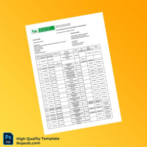 India Oriental Bank of Commerce Account Statement Template in Word and PDF formats 2 page