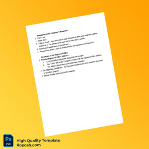 India Seidangfam Private Limited Editable Documents Template in Word and PDF formats